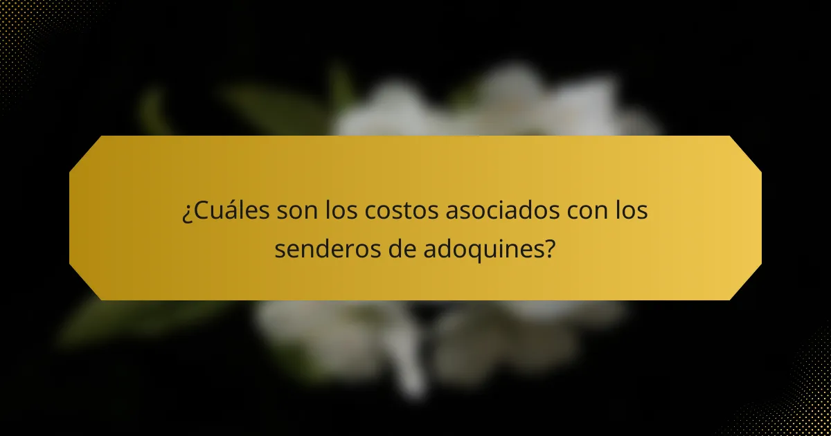¿Cuáles son los costos asociados con los senderos de adoquines?