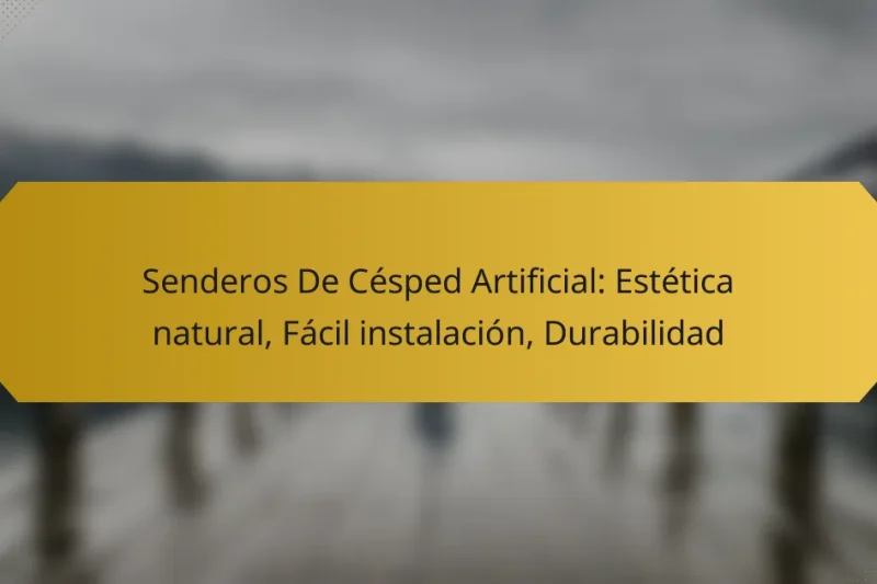 Senderos De Césped Artificial: Estética natural, Fácil instalación, Durabilidad