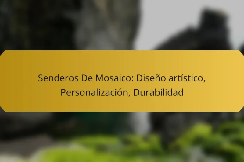 Senderos De Mosaico: Diseño artístico, Personalización, Durabilidad